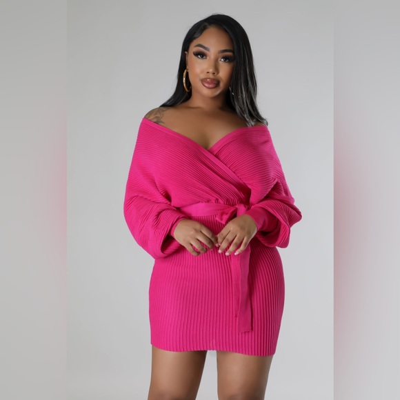 Black Off Shoulder Mini Dress - Picture 6 of 7